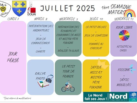 planning de 3 à 5 ans
du 8 au 11/7/2025